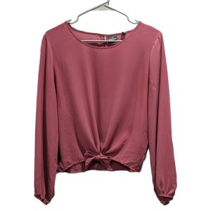 NY&Co Soho Jeans Front Tie with Back Keyhole Blouse